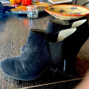 Black slip on heels